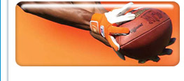 hands catching football